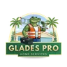 Glades Pro Home Services logo, gator painter mascot